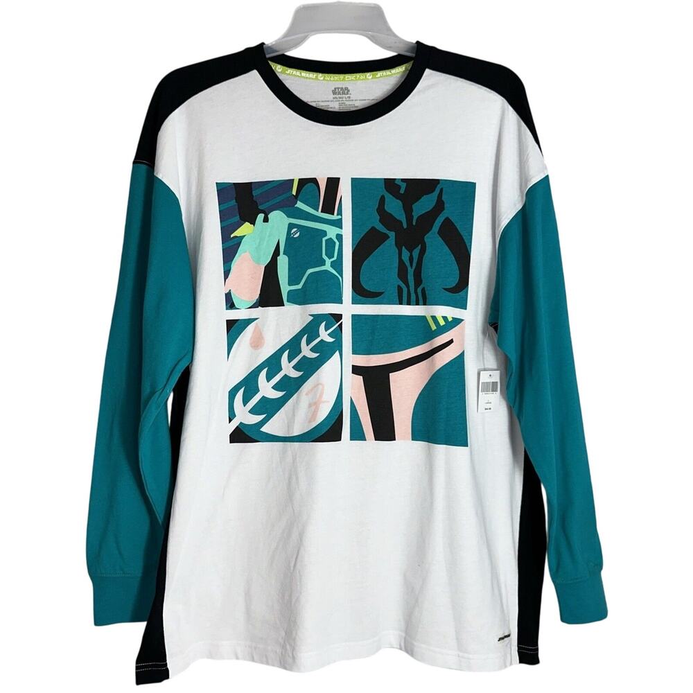 Disney Parks Star Wars Boba Fett Long Sleeve T Shirt Men Size Large